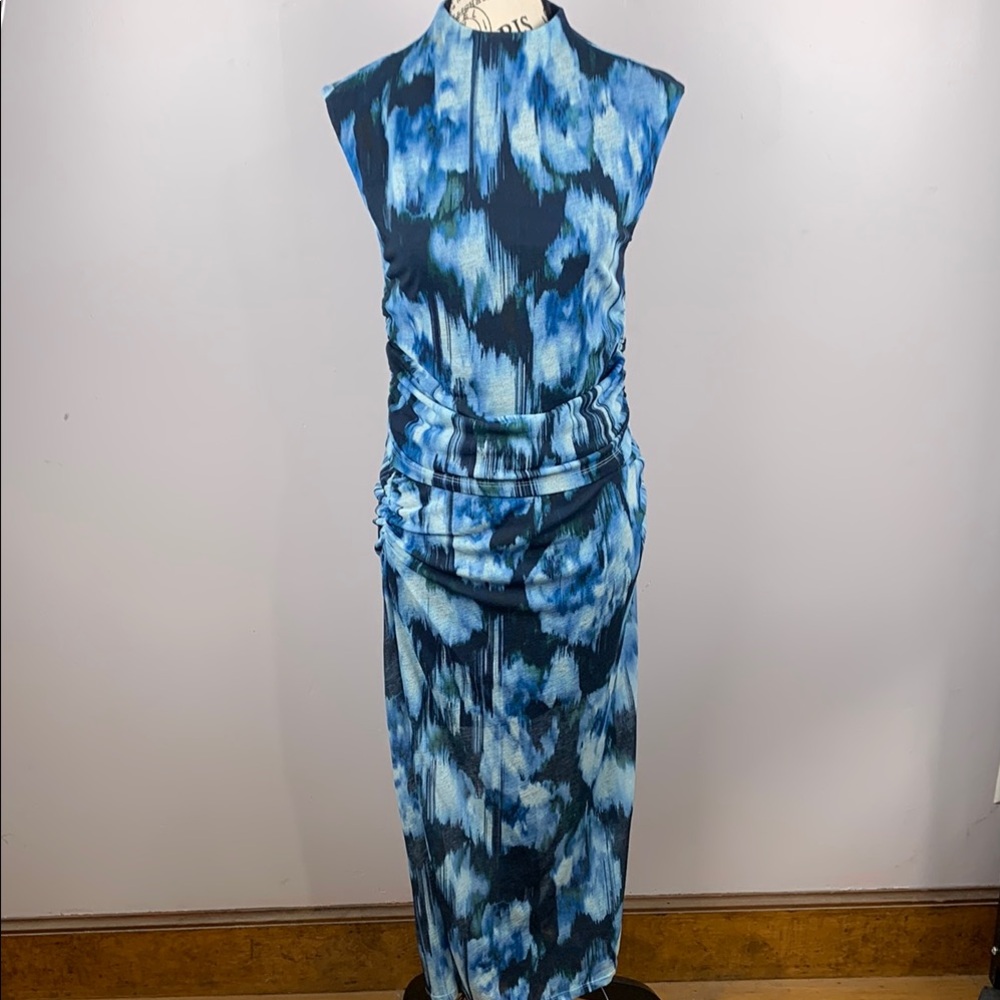 Abercrombie and Fitch two piece Blue Patterned mesh Skirt and top